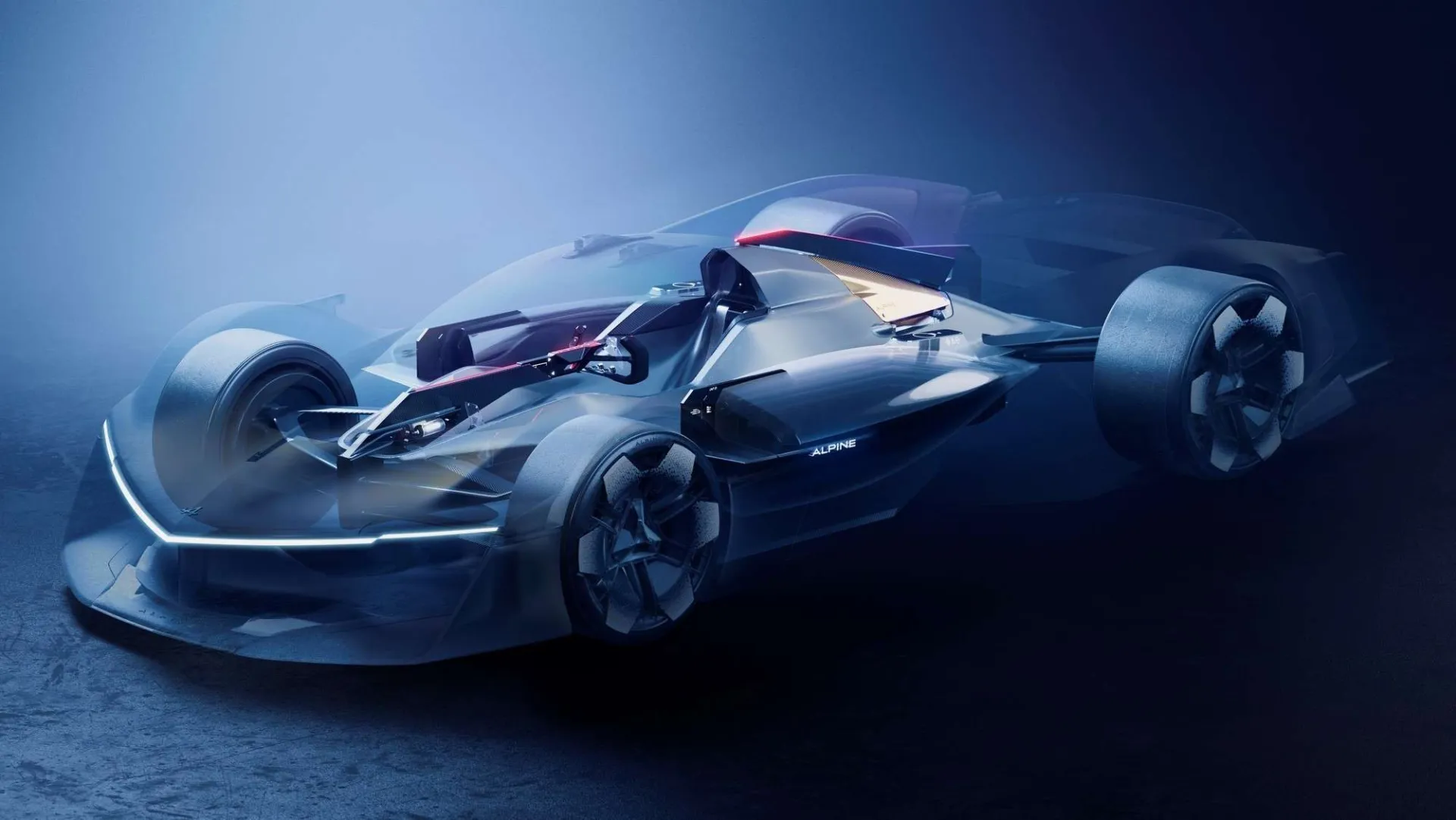 „Alpine Alpenglow”: vienvietis hiperautomobilis su permatomu kėbulu ir vandeniliniu varikliu