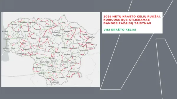 „Dešiniojo rato“ darbai – viename žemėlapyje: kur bus tvarkomi keliai